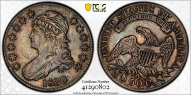 1830 50C O-114, Large Letters N1