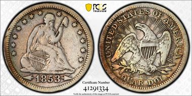 1853 25C Arrows and Rays N1