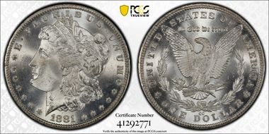 1881-CC $1 MS65+