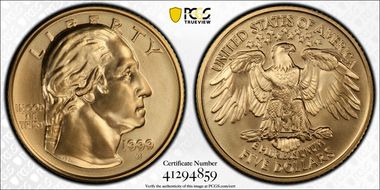 1999-W $5 Washington MS70