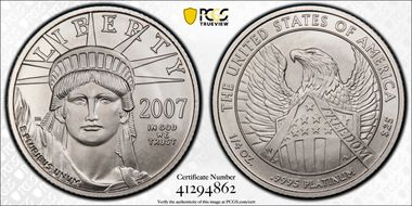 2007-W $25 Burnished St. of Liberty SP70