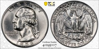 1958 25C Type B Reverse, FS-901 MS66