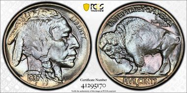 1937-D 5C MS66