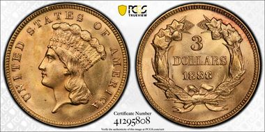 1888 $3 MS64