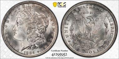 1884-O $1 MS65+ 