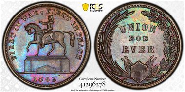 1863 CWT F-174/272a, First in War MS65BN