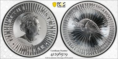 2021-P $1 Kangaroo Ag MS69