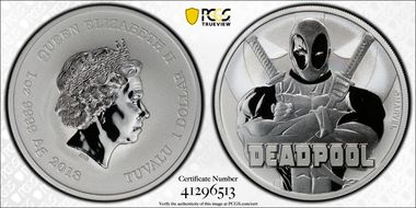 2018 $1 Deadpool MS70