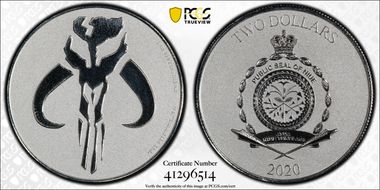 2020 $2 Star Wars Mandalorian  Mythosaur MS70