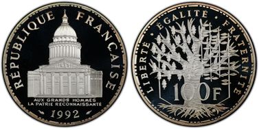 1992 100 Fr Pantheon Gad-898 PR70DCAM