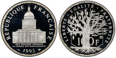 1995 100 Fr Pantheon Gad-898 PR69DCAM