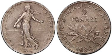 1898 2 Fr Gad-532 F-266 Mat PR63
