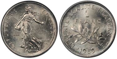 1959 P1 Fr GEM-104.17 Essai Serif SP67