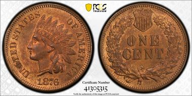 1876 1C MS64RB
