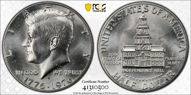 1976-S 50C Silver MS68