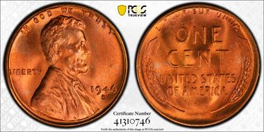 1946-S 1C MS67RD