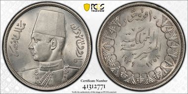 AH1358-1939 10 Pst KM-367  Ag MS64