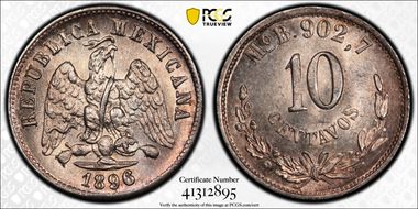 1896-Mo B/G 10C KM-403.7  Ag MS65