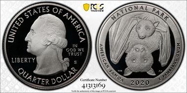 2020-S 25C American Samoa NP - Silver PR70DCAM