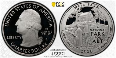 2020-S 25C Weir Farm NP - Silver PR70DCAM