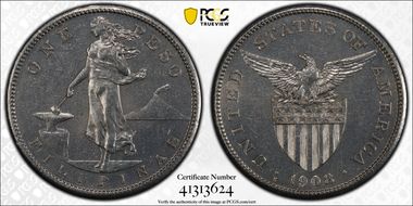 1908-S Peso KM-172  Ag N1