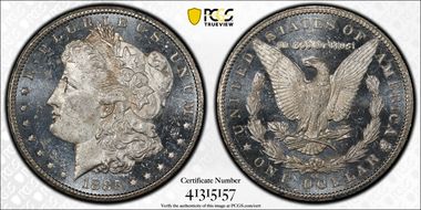 1885-CC $1 MS62DMPL