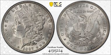 1887 $1 MS62