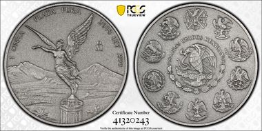 2018-Mo Onza Libertad Ag - Antiqued SP70