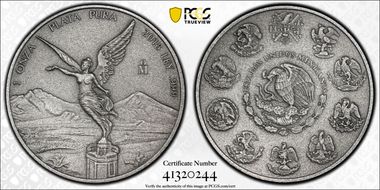2018-Mo Onza Libertad Ag - Antiqued SP70