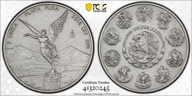 2018-Mo Onza Libertad Ag - Antiqued SP70
