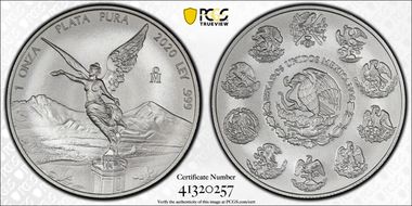 2020-Mo Onza Libertad Ag MS70