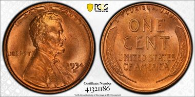 1934-D 1C MS67+ RD