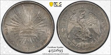 1901-Zs FZ Peso KM-409.3 AU58