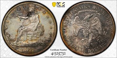 1877-CC T$1 Chopmarked N1