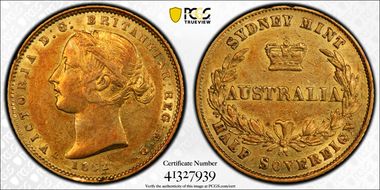 1862-SY 1/2 Sov AU55