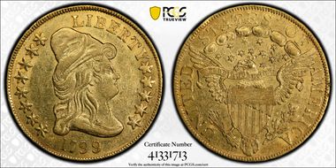 1799 $10 Large Stars Obverse N1
