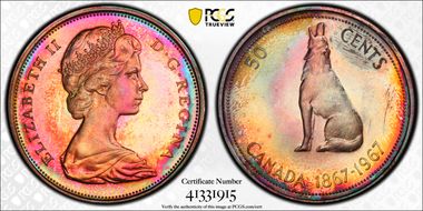 1967 50C Medal Alignment PR66CAM