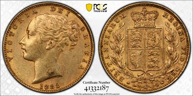 1883-M Sov S-3854A Shield AU58