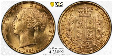 1884-S Sov S-3855B Shield MS63+