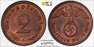 1938-G 2 Pfg J-362 MS64RB