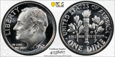 1952 10C PR67CAM