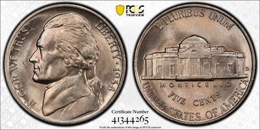 1938-D 5C Jefferson MS66