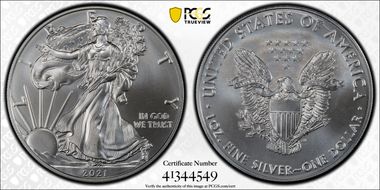 2021 $1 Silver Eagle - Type 1 MS67