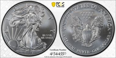 2021 $1 Silver Eagle - Type 1 MS66