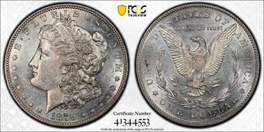 1879-S $1 VAM 23, Rev. of 1878 AU58