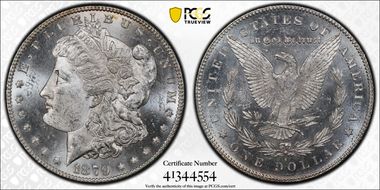 1879-S $1 VAM 43, Rev. of '78 MS62