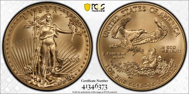 2020 $50 Gold Eagle MS69