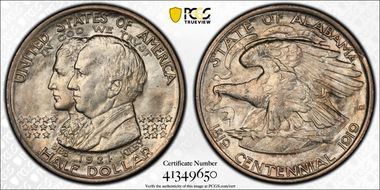 1921 50C Alabama MS65