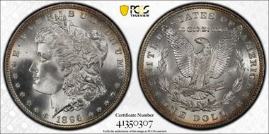 1896 $1 MS67+