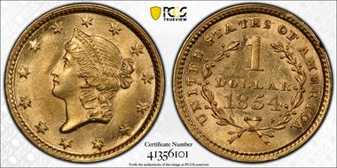 1854 G$1 Type 1 MS63